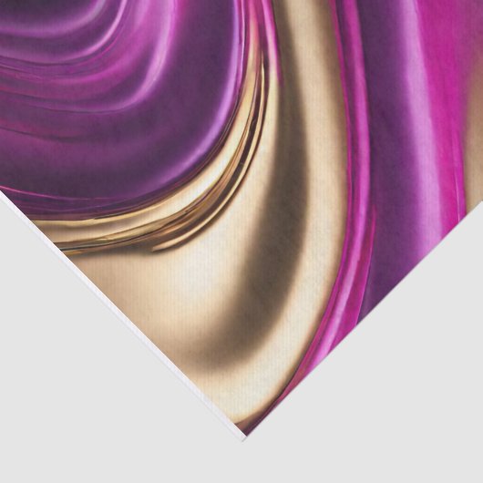 Moderne Geschenkwrapping Fuchsia Lila und Gold- Seidenpapier (Ausschnitt)