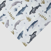 Moderne Geschichte der Aquarellwale Seidenpapier (Detail)