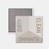 Moderne Geschirrspülmaschine dreckig sauber, umkeh Magnet (Vorderseite/Rückseite)