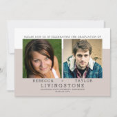 Moderne Geschwister Foto Abschluss Ankündigung (Vorderseite)