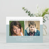 Moderne Geschwister Foto Abschluss Ankündigung (Stehend Vorderseite)