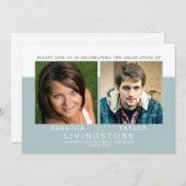 Moderne Geschwister Foto Abschluss Ankündigung (Vorne/Hinten)