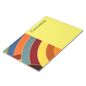 Moderne, geschwungene, mehrfarbige Chevronen Notizblock (angewinkelt)