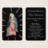 Moderne gesegnete Mutter in Gedächtniskarte (Vorne & Hinten)