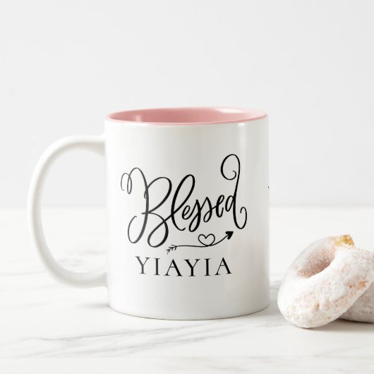 Moderne Gesegnete Yiayia Kaffeetasse (Mit Donut)