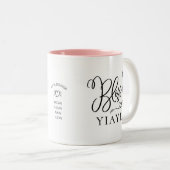 Moderne, gesegnete Yiayia-Tasse Zweifarbige Tasse (VorderseiteRechts)