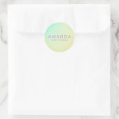 Moderne Gestaltung im minimalistischen Stil Runder Aufkleber (Tasche)