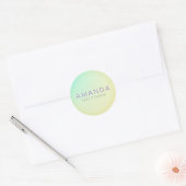 Moderne Gestaltung im minimalistischen Stil Runder Aufkleber (Umschlag)