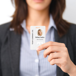 Moderne Gestaltung von Unternehmens-Foto-ID-Auswei Ausweis