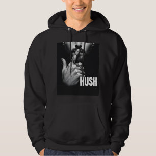 Moderne Geste eines Mannes, der zum Schweigen auff Hoodie