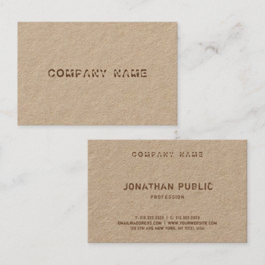 Moderne, gestörte Textgesellschaft Elegante Vorlag Visitenkarte (Vorne/Hinten)