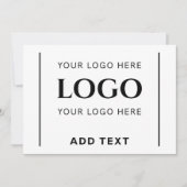 Moderne, gestraffte, elegante Einladung (Vorderseite)