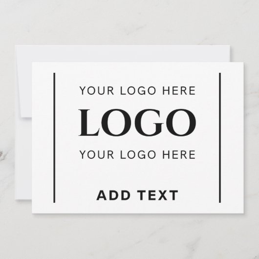 Moderne, gestraffte, elegante Einladung (Vorderseite)