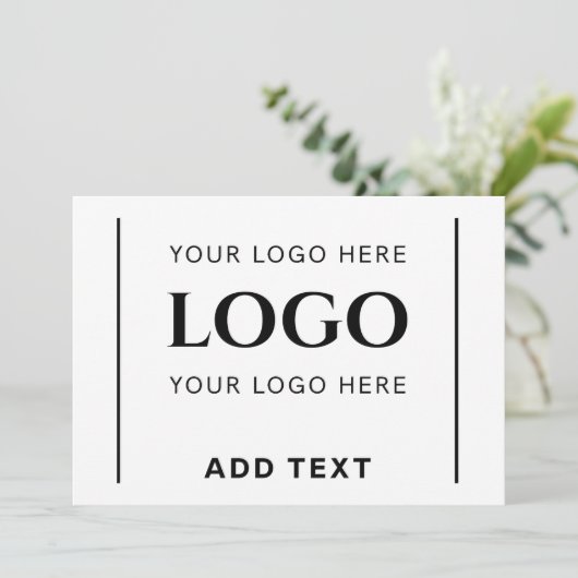 Moderne, gestraffte, elegante Einladung (Stehend Vorderseite)