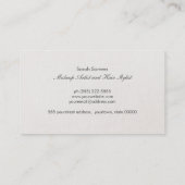 Moderne gestreifte Beige, IMITATE Gold-Sequel-Mono Visitenkarte (Rückseite)