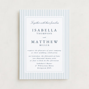 Moderne gestreifte Hochzeitseinladung mit geometri Einladung