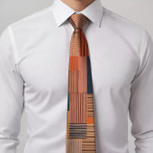 Moderne gestreifte Krawatte mit braunen und orange