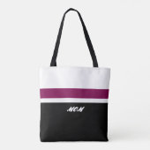 Moderne gestreifte Mom-Tasche Tasche (Rückseite)