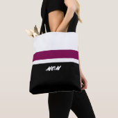 Moderne gestreifte Mom-Tasche Tasche (Von Nahem)