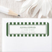 Moderne gestreifte olivgrüne Hochzeit mit benutzer (Insitu)
