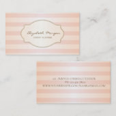 Moderne gestreifte, vergoldete Glitzer-Rahmen Visitenkarte (Vorne/Hinten)