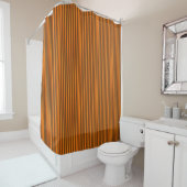 Moderne gestreiftes Muster-gebrannte Orange/Brown Duschvorhang (Beispiel)