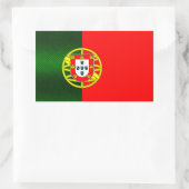 Moderne gestrichene portugiesische Flagge Rechteckiger Aufkleber (Tasche)