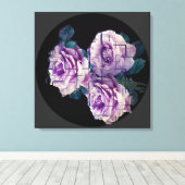 Moderne geteerte Rose Leinwanddruck (Insitu (Holzboden))