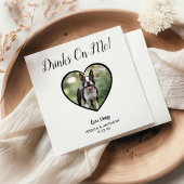 Moderne Getränke auf meiner Foto Haustier Hochzeit Serviette