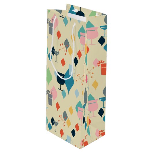 Moderne Getränke aus dem Mittelalter Geschenktüte Für Weinflaschen (Vorderseite Schrägansicht)