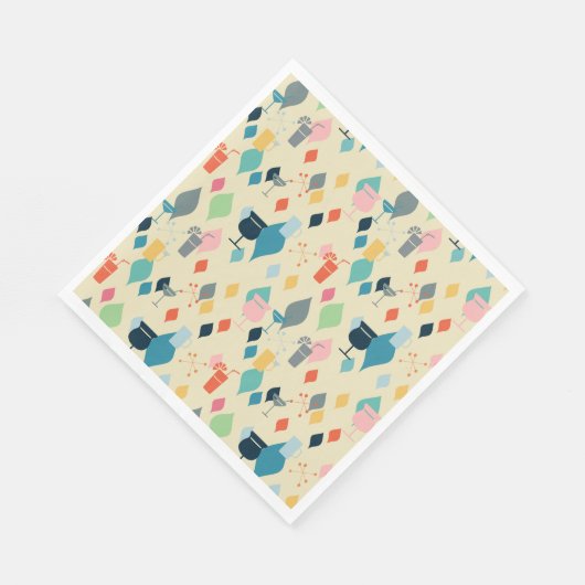 Moderne Getränke aus dem Mittelalter Serviette (Ecke)