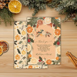 Moderne, getrocknete Citrus Winter Baby Dusche Dankeskarte<br><div class="desc">Moderne Trockenmörtel Merry Little Baby Duwer Kollektion, eine frische und stilvolle Schreibwaren und Party Lieferlinie. Mit lebendigen, getrockneten Zitrusscheiben in warmen Orangen und Gelben, bringt diese Kollektion eine moderne, boho Drehung zu Baby-Duschfeiern. Saubere Linien und zeitgenössische Designelemente sorgen für einen eleganten Flair, während das Zitrusmotiv die natürliche Wärme und Helligkeit...</div>