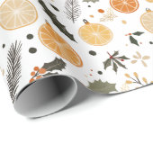 Moderne, getrocknete Citrus Winter Baby Dusche Geschenkpapier (Rolleneckpunkt)