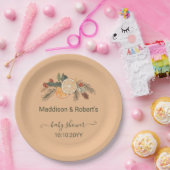 Moderne getrocknete Winter Citrus Baby Dusche Pappteller (Party)