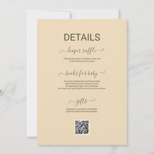 Moderne getrocknete Zitrusfrüchte Merry Little Bab Einladung (Rückseite)