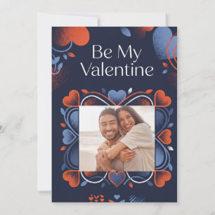 Moderne getüpfelte Herzen Valentinstag  Feiertagskarte