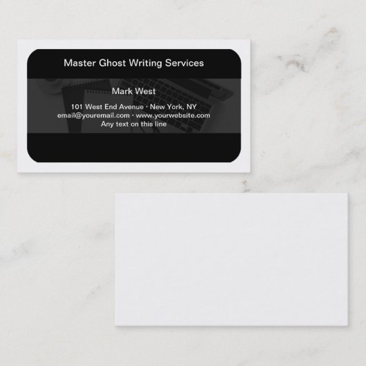 Moderne Ghost Writing Services  Visitenkarte (Vorne/Hinten)