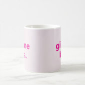 Moderne Gimme Kiss | Typografie Rosa Text Kaffeetasse (Mittel)
