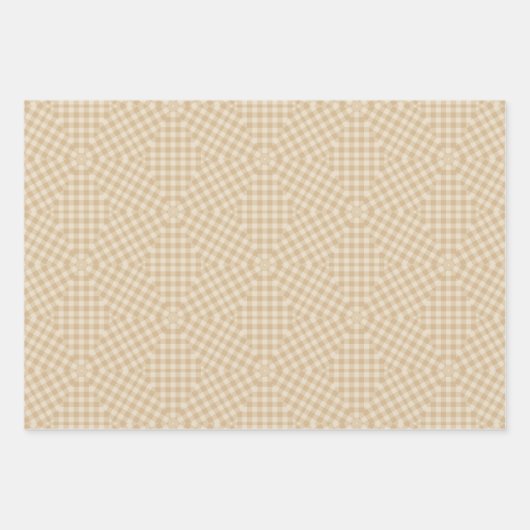 Moderne Gingham Patter Wrapping Paper Sheets Geschenkpapier Set (Vorderseite 2)