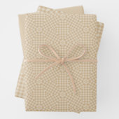 Moderne Gingham Patter Wrapping Paper Sheets Geschenkpapier Set (Beispiel)