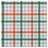 Moderne Gingham Weihnachten Grün und Rot Stoff (Muster)