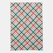 Moderne Gingham-Weihnachtsmuster Geschirrtuch (Vertikal)
