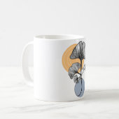 Moderne Ginkgo-Blatt-Botanik-Tasse Kaffeetasse (Vorderseite Links)