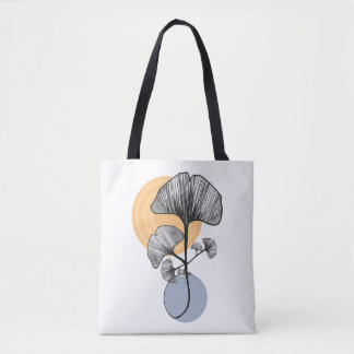 Moderne Ginkgoblatt-Botaniktasche Tasche