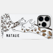 Moderne Giraffe Linie Kunstname Weiß Case-Mate iPhone Hülle (Rückseite (Horizontal))
