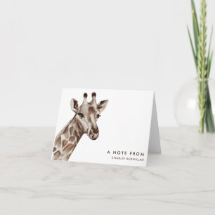 Moderne Giraffe Personalisierte Stationerie geklap