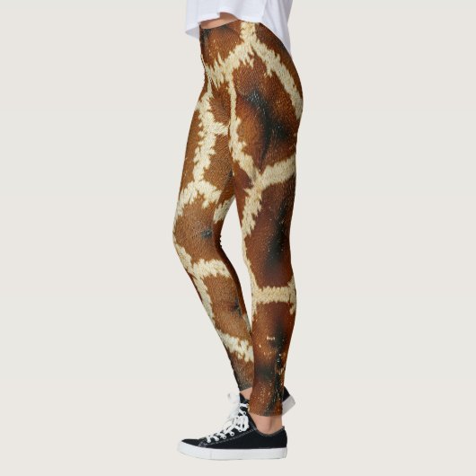 Moderne Giraffe Print braun Leggings (Links)