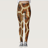 Moderne Giraffe Print braun Leggings (Vorderseite)