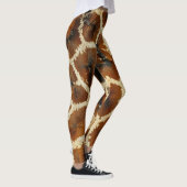 Moderne Giraffe Print braun Leggings (Rechts)