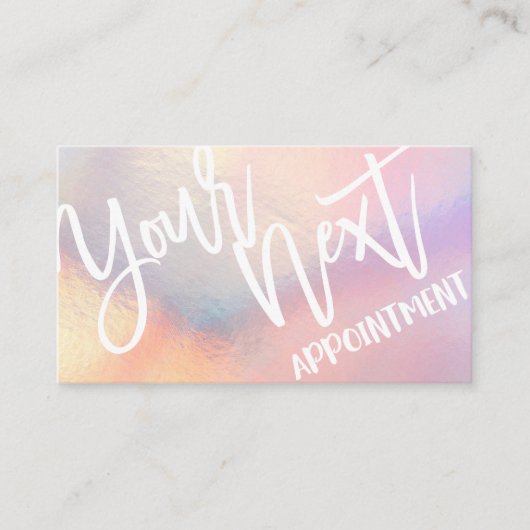 Moderne Giralrosa-Pfirsichpfirsichlistische Typogr Terminkarte (Vorderseite)